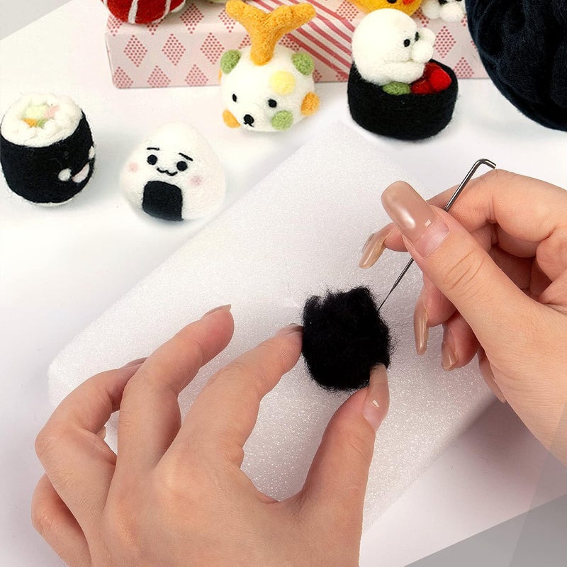 Big Gun Natural Wool Roving - 8.8 oz Fibre Roving Yarn Needle Felting Wool Hand Spinning for Beginners Adult DIY Craft Supplies Materials - Black - Image 2